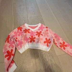 Flower sweater size small